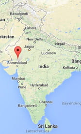 India map — Ossian location
