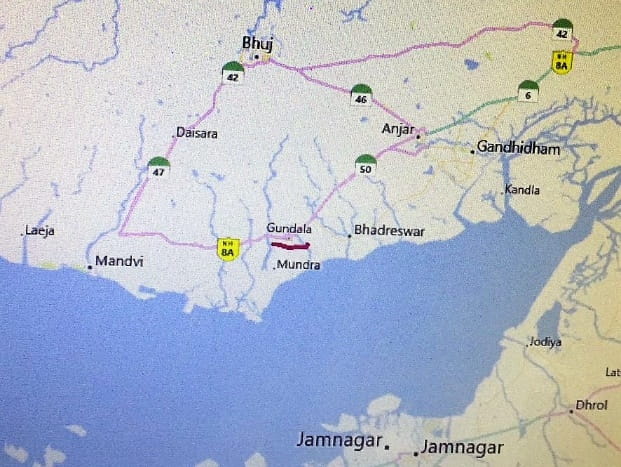 Kutchh coastal map