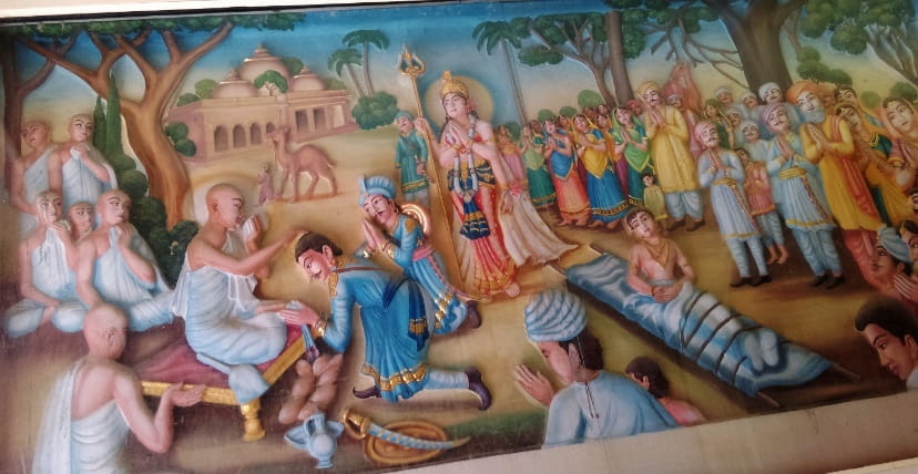 Conversion mural at Ossian temple
